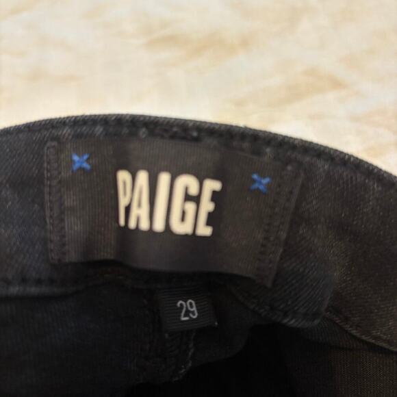 Paige Cotton Blend Denim Mid Rise Mayslie Jogger Pants Size 29 - Picture 5 of 8